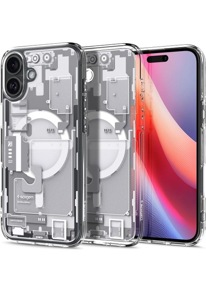 16 Ince Kılıf Ultra Sararma Karşıtı Duraclear™ Hava Kanalı Teknolojisi™ Askeri Sınıf Koruma Magfit Zero One Tasarım Kapak - ACS08079