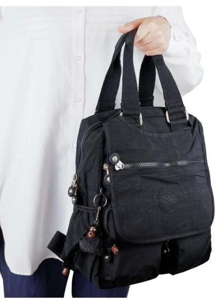 Cox 9504 Klinkır Kumaş Hafif Sırt Çantası Siyah