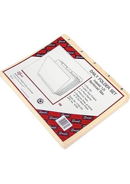 Indiziert Dosya Düzenleyici Set, Her Gün (1 – 31), Klasörlere, Güçlendirilmiş 1/5-Cut Tab, Size, Manila, 31 Pro Set (11769) fiyatları