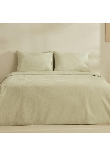 Fiora SOFT%100 Pamuk Çift Kişilik Nevresim Takımı Yeşil