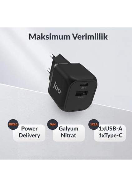 20W Gan Usb-C Usb-A Şarj Aleti & Ipad & Uyumlu Pd Qc4.0 Type-C Hızlı Şarj Cihazı modelleri