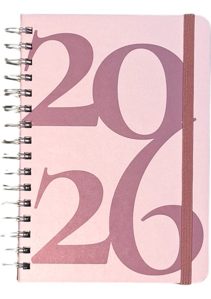 2026 Haftalık Ajandası - El Yapımı, 2 Sayfa Stickerlı, Klasik Pembe fiyatları