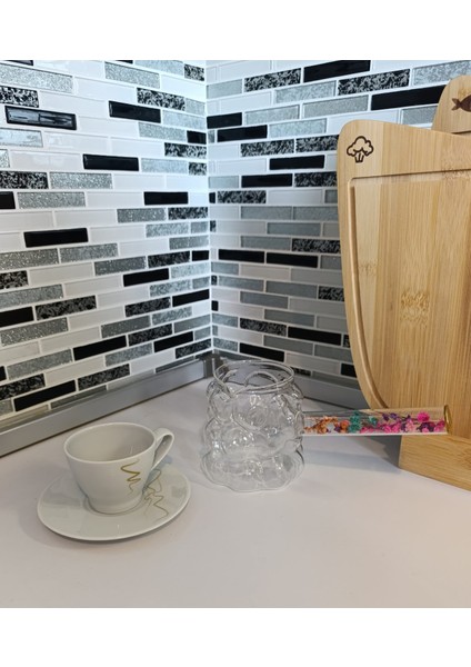 Borosilikat Cam Cezve, Isıya Dayanıklı, Dekoratif Çiçek Saplı, Şeffaf