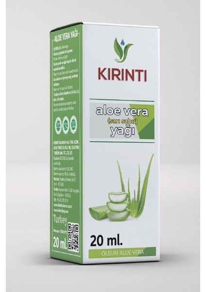 Kırıntı 2000 Kırıntı Aloe Vera (Sarı Sabır) Yağı 20 ml