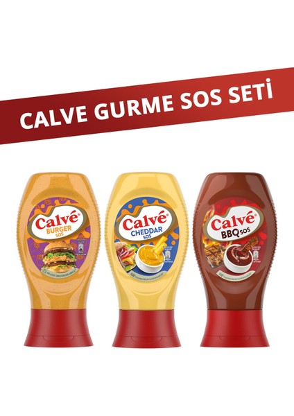 Bbq Sos 290G + Cheddar Sos 240G + Burger Sos 245G