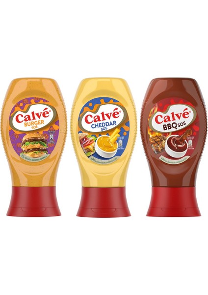 Bbq Sos 290G + Cheddar Sos 240G + Burger Sos 245G fiyatları