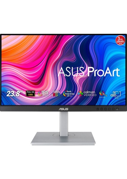 Proart PA247CV 23.6 IPS 1920X1080 5ms 75HZ Dp HDMI Usb-C mm Vesa 3yıl 709 Srgb Calman Sertıfıkalı Pıvot Daısy Chaınıng Monitör