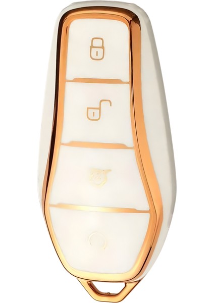 Byd Atto 3, Seal U Anahtar Kılıfı Beyaz Gold Altın