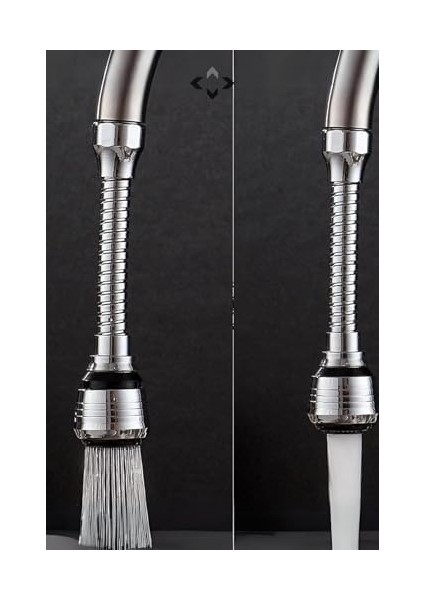 Oynar Başlıklı 2 Fonksiyonlu Esnek Ayarlanabilir Batarya Ucu Musluk Başlığı Krom Plastik fiyatları