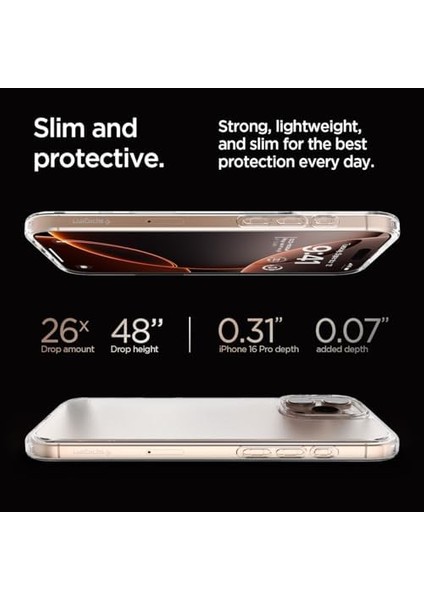 16 Pro Max Ince Kılıf Ultra Sararma Karşıtı Duraclear™ Hava Kanalı Teknolojisi™ Askeri Sınıf Koruma Frost Clear Mat Kapak - ACS07993 modelleri