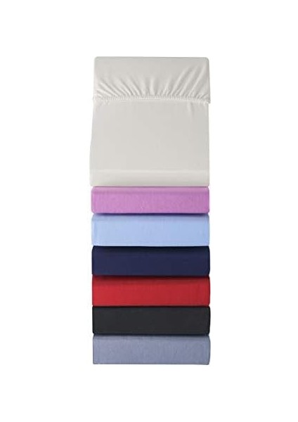 Örme Penye Çarşaf, Tek Kişilik, Kırmızı, Pamuk-Elastan 230 G/m2 fiyatları