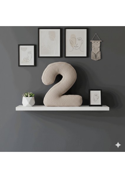 Morbido 2 Rakamı, Yastık, Kırlent, Elyaf Dolgulu, Welsoft , 40 cm indirimleri