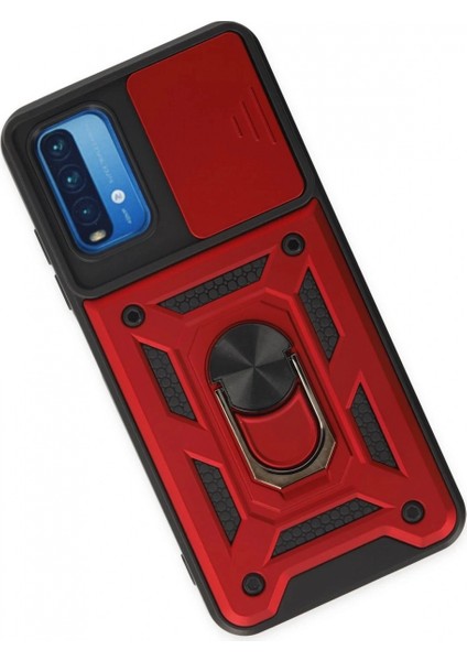 Ieg Xiaomi Redmi Note 9 4g Kılıf Pars Lens Yüzüklü Silikon - Kırmızı modelleri