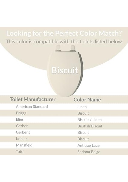 847SLOW 346 Kendall Yavaş Kapalı, Ahşap Klozet Kapağı, Asla Gevşemez, Bisküvi/, Yuvarlak fiyatları