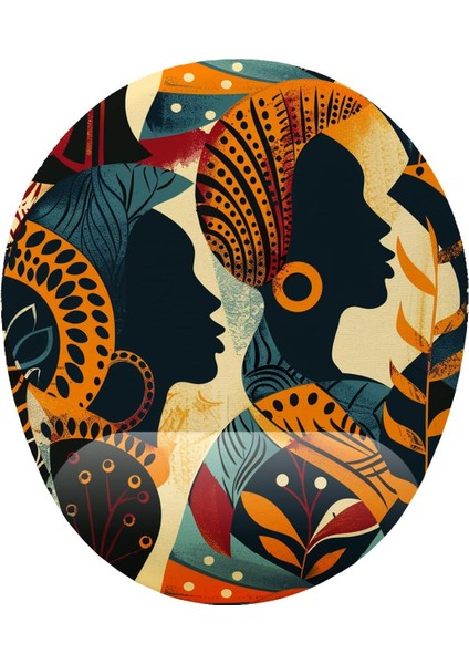 Fikirler Afrikalı Kadınlar Bilek Destekli Mouse Pad