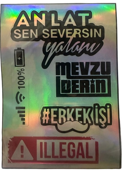 Hologram Karışık Sticker