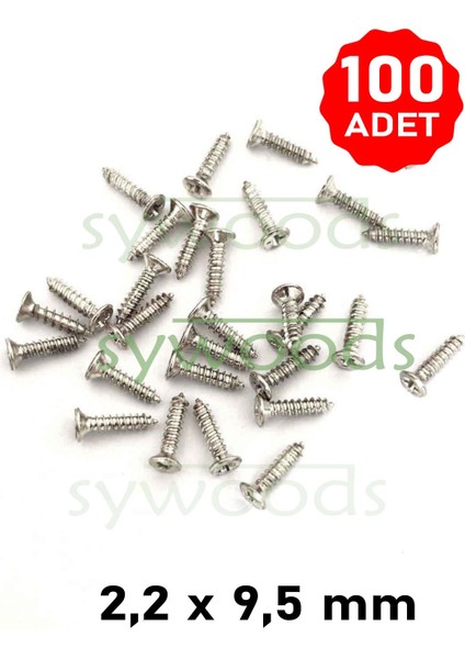 100 ADET 9,5 MM MİNİ HOBİ VİDASI NİKEL fırsatları