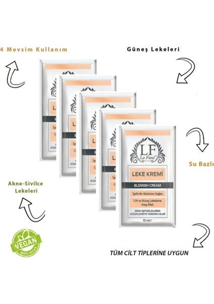Leke Karşıtı Nemlendirici Krem 10 ml * 5 Li