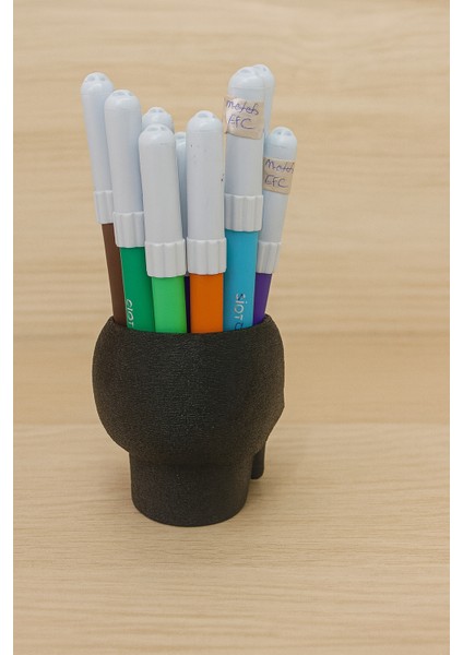 🖤 3D Baskı Kuru Kafa Tasarım Masaüstü Kalemlik modelleri