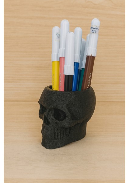 🖤 3D Baskı Kuru Kafa Tasarım Masaüstü Kalemlik fırsatları