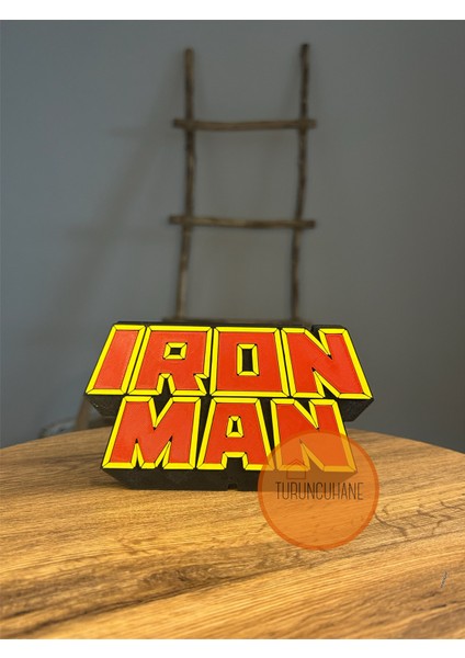 Iron Man Tony Stark Demir Adam Marvel Avengers Logo Masaüstü Dekor Figür Hediyelik Koleksiyon 15 cm