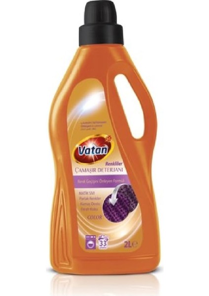 Vatan Sıvı Çamaşır Deterjanı Renkli 2000 ml