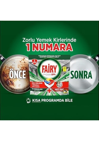 Fairy Platinum Plus Bulaşık Makinesi Deterjanı Kapsülü 22 Yıkama Limon Kokulu modelleri