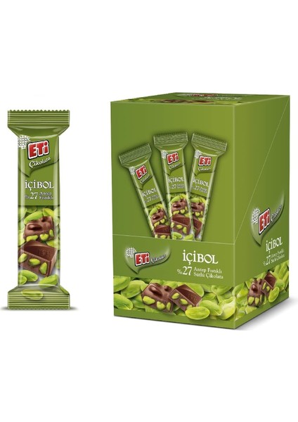 Eti Çikolata Içibol Antep Fıstıklı Çikolata 30 G x 12 Adet fiyatları