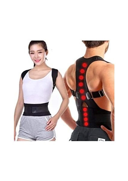 Ankaflex Sporcu Korse Bel Sırt Omuz Destek Skolyoz Kifoz Manyetik Dik Duruş Korsesi Dik Durma Postur