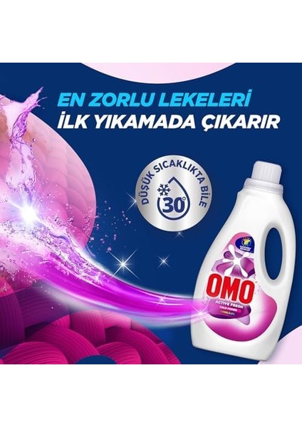 Omo Active Fresh Cold Power Renkliler Için Sıvı Deterjan 1500 ml modelleri