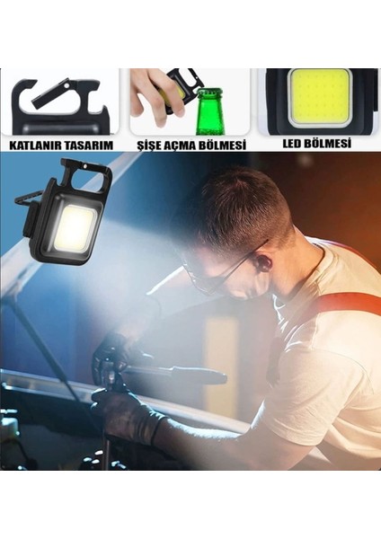 LED Işıklı Flash Özellikli 4 Modlu Anahtarlık El Feneri fiyatları