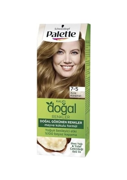 Palette Kalıcı Doğal Renkler 7.5 Açık Karamel Saç Boyası