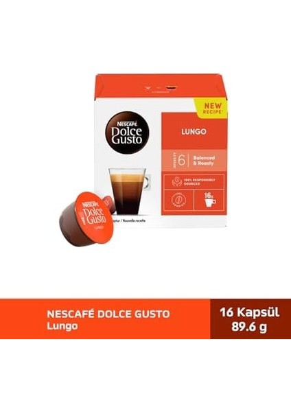 Nescafe Dolce Gusto Lungo 16 Kapsül 89.6 gr fiyatları