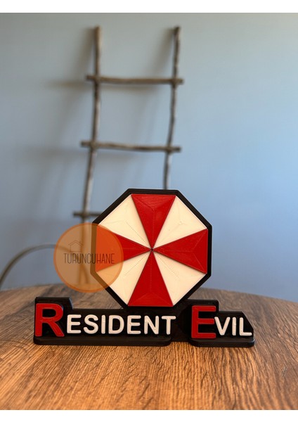 Resident Evil Ölümcük Deney Logo Gamer Masaüstü Dekor Figür Hediyelik Playstation Koleksiyon 13 cm