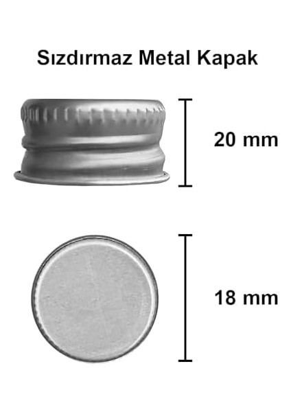 Afracam 50 cc Gümüş Metal Kapaklı Hediyelik Shot Şişesi 50 ml Kolonya Koku Süs Küçük Şeffaf Cam Şişe 6 Adet modelleri