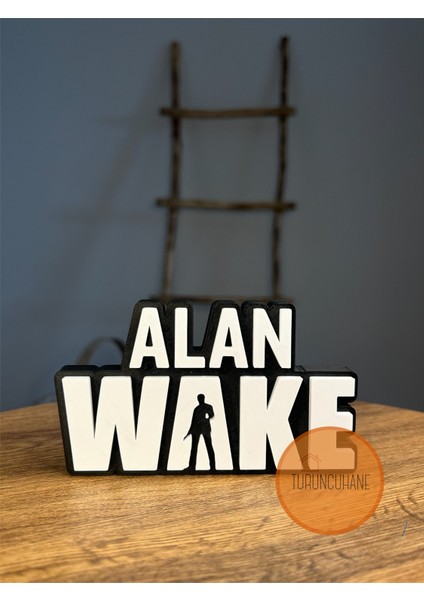 Alan Wake Logo Gamer Odası Masaüstü Dekor Figür Hediyelik Playstation Xbox Koleksiyon 15 cm