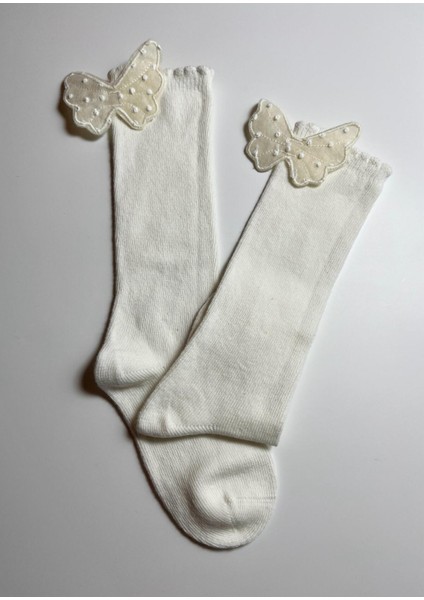 Kelebek Aksesuarlı Pamuklu Bebek Çorabı modelleri