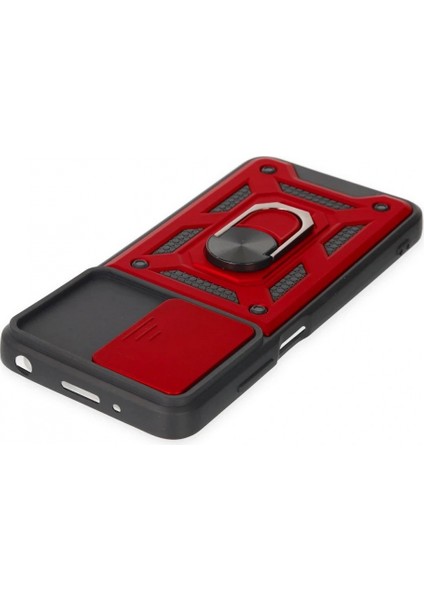 Ieg Xiaomi Redmi 10 2022 Kılıf Pars Lens Yüzüklü Silikon - Kırmızı fırsatları