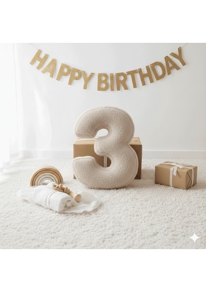 Morbido 3 Rakamı, Yastık, Kırlent, Elyaf Dolgulu, Welsoft , 40 cm fiyatları