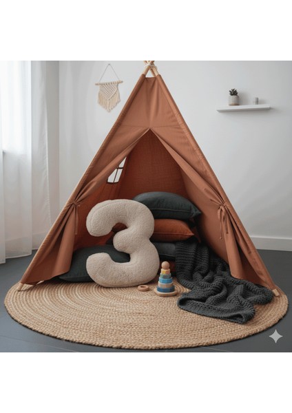 Morbido 3 Rakamı, Yastık, Kırlent, Elyaf Dolgulu, Welsoft , 40 cm fırsatları