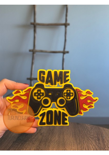 Game Zone Logo Gamer Odası Masaüstü Dekor Figür Hediyelik Playstation Xbox Koleksiyon 17 cm fiyatları