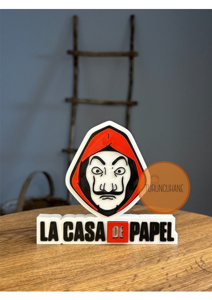 La Casa De Papel Logo Masaüstü Dekor Figür Hediyelik Koleksiyon 17 cm