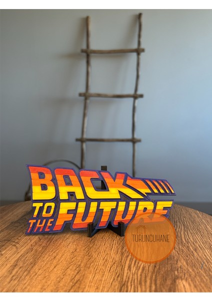 Back To The Future Logo Masaüstü Dekor Koleksiyon Figürü Hediyelik Dekoratif Obje Masa Süsü 17 cm