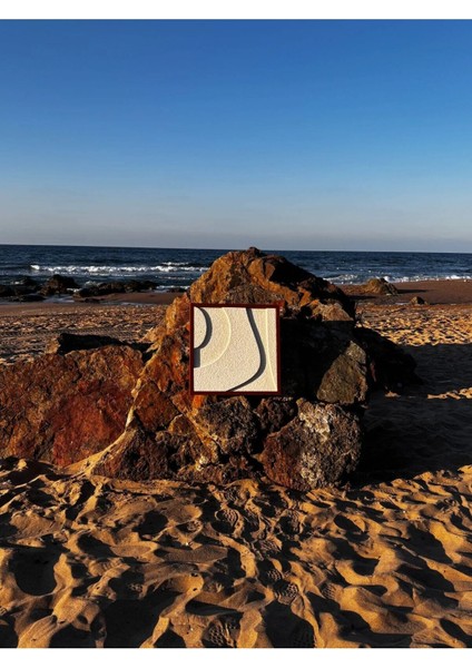 Iskandinav Tarzı, Doğal Doku, Üç Boyutlu, Taş Kaplama Tasarım Tablo 45X45CM