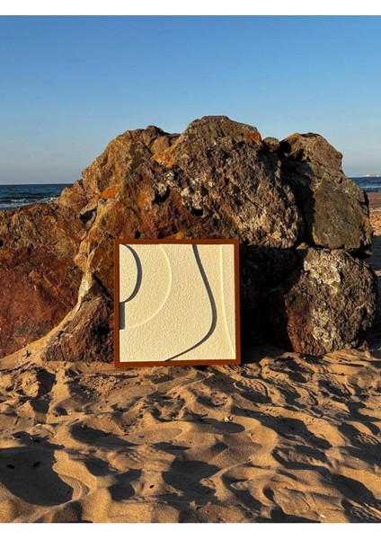 Iskandinav Tarzı, Doğal Doku, Üç Boyutlu, Taş Kaplama Tasarım Tablo 45X45CM fiyatları