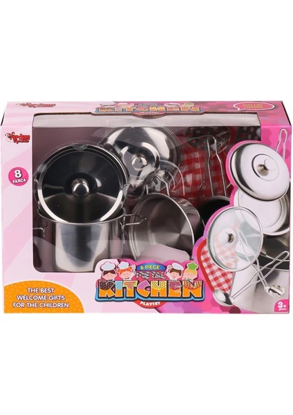 Bfs 1818-3 Çelik Tencere Tava Seti 8 Parça -Vardem Oyuncak