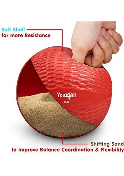 YES4ALL Ağırlıklı Tonlama Topları, Egzersiz, Pilates, Yoga, Denge, Esneklik Için Yumuşak Sağlık Topları, 0,9 Kg-4,5 kg fiyatları