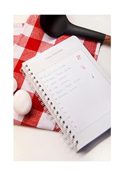 Yemek Tarif Defteri Görselli Spiralli Mint fiyatları