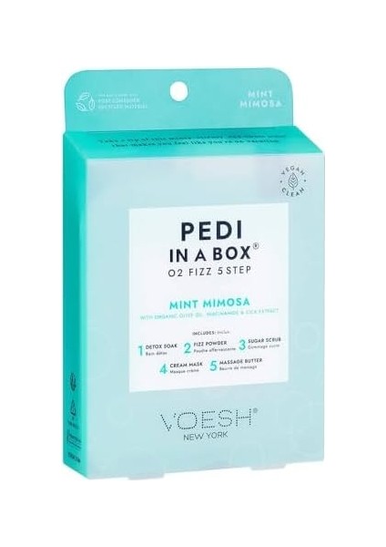 Voesh Pedi In A Box O2 Fizz 5 Adımlı Pedikür Seti Nane Mimoza fiyatları