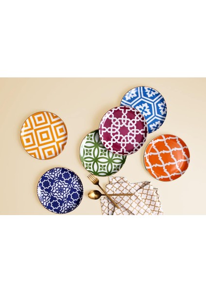 Morocco 6lı Pasta Takımı 18CM